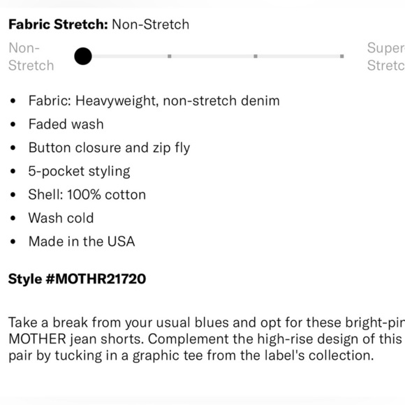 MOTHER Snacks Savory Shorts Size 32 NWT - Picture 4 of 13